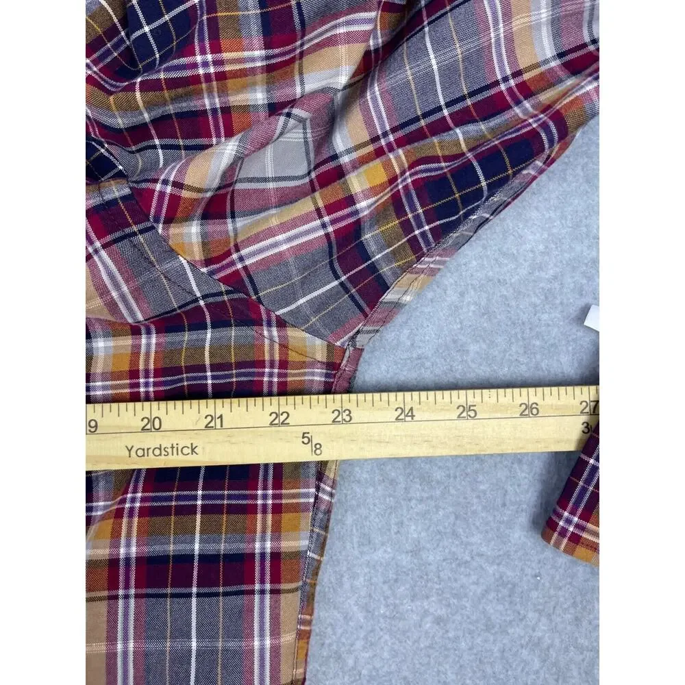Banana Republic Shirt Men's L Plaid Long Sleeve Button Down Business Casual‎